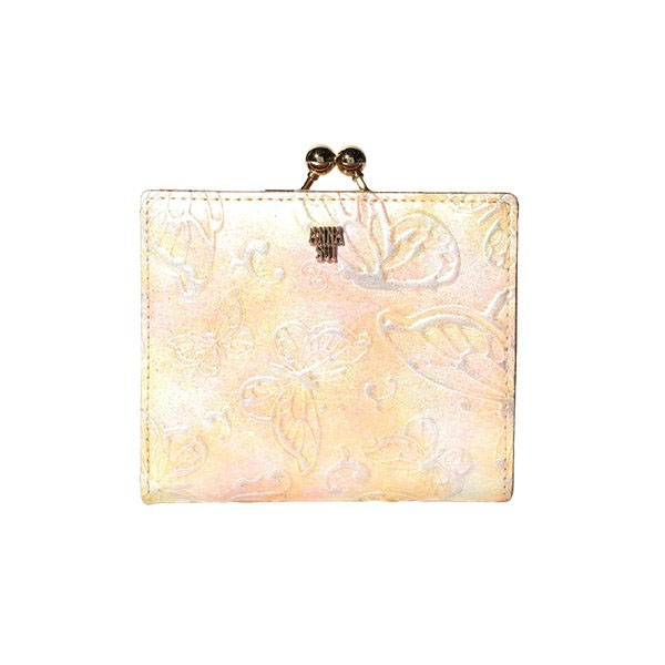 アナスイ 財布 レディース 口金二つ折り財布 折りたたみ 折財布 がま口 ガマ口 コンパクト ブランド 本皮 レザー ライトブルー/ピンク | ANNA SUI | 01