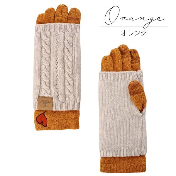 ヴィヴィアン レディース 手袋 ハート刺繍 レイヤードニット手袋 4111VW120 | Vivienne Westwood | 01