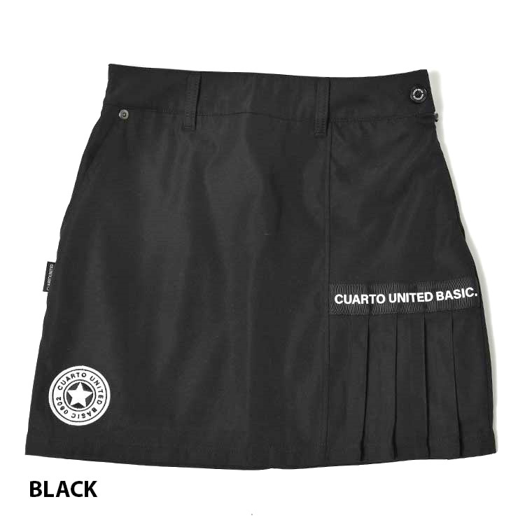 Cuarto UNITED（クアルトユナイテッド） スカート 片側プリーツ ツイル