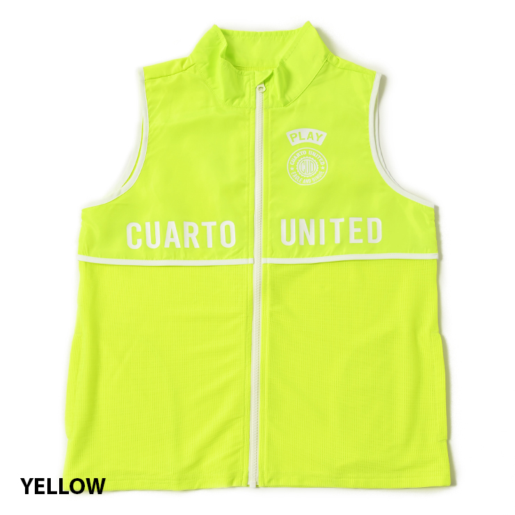 メッシュ切替ベスト ジップアップ プリントロゴ レディース クアルトユナイテッド ゴルフウェア アウトレット 22SS | Cuarto UNITED | 02
