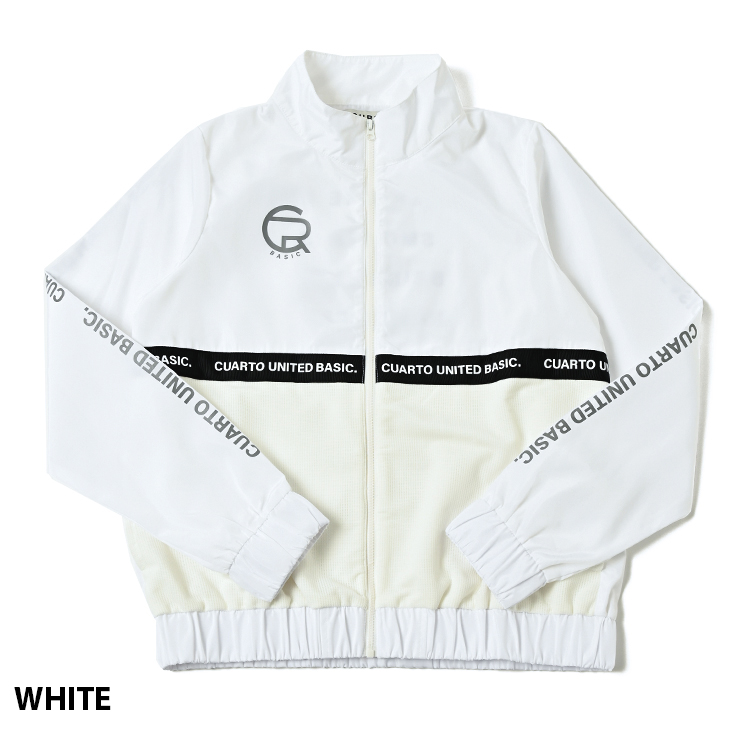 トラックジャケット ジップアップ メッシュ切替 ロゴライン レディース クアルトユナイテッド ゴルフウェア アウトレット 22BASIC | Cuarto UNITED | 01