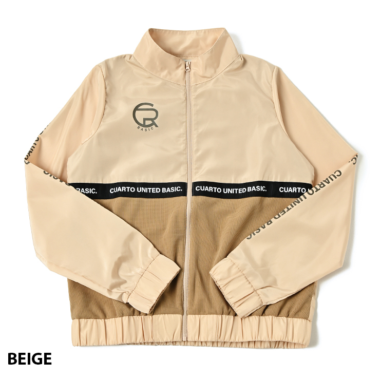 トラックジャケット ジップアップ メッシュ切替 ロゴライン レディース クアルトユナイテッド ゴルフウェア アウトレット 22BASIC | Cuarto UNITED | 02