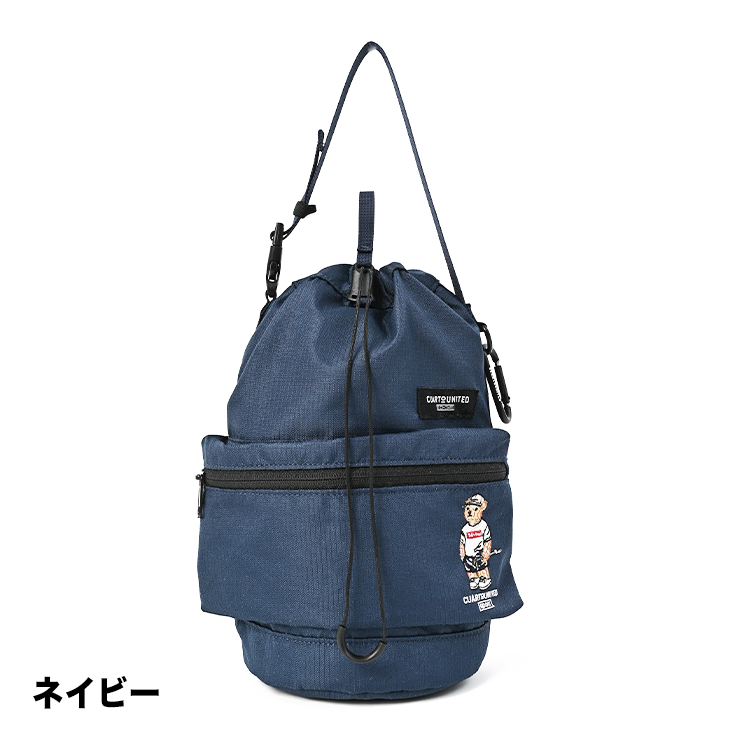 Cuarto UNITED（クアルトユナイテッド） Teddy Bear 巾着バッグ 筒型