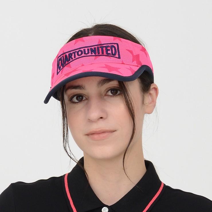 サンバイザー メッシュ 総柄 星柄 刺繍 フロントロゴ クアルトユナイテッド ゴルフグッズ 帽子 アウトレット 20SS | Cuarto UNITED | 02