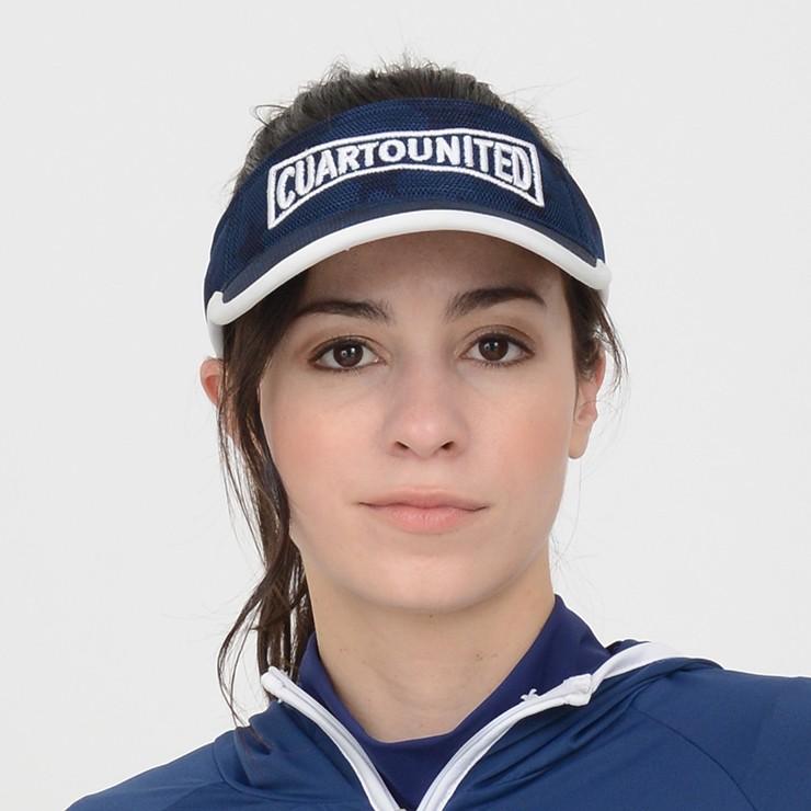 サンバイザー メッシュ 総柄 星柄 刺繍 フロントロゴ クアルトユナイテッド ゴルフグッズ 帽子 アウトレット 20SS | Cuarto UNITED | 03