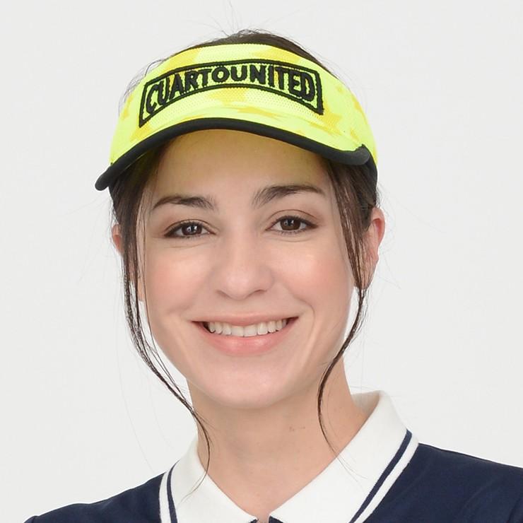 サンバイザー メッシュ 総柄 星柄 刺繍 フロントロゴ クアルトユナイテッド ゴルフグッズ 帽子 アウトレット 20SS | Cuarto UNITED | 01