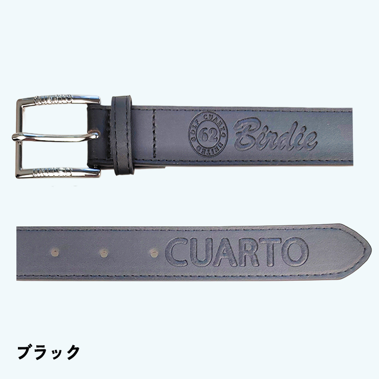 ベルト 合皮 革 エボンスロゴ バックル 刻印ロゴ レディース クアルトユナイテッド ゴルフウェア 20FW レッド | Cuarto UNITED | 03