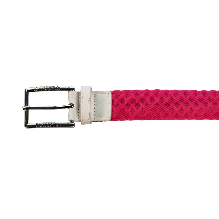 Dロゴバックル　スコート Cuarto UNITED ベルト メッシュ カラフル バックル 刻印ロゴ