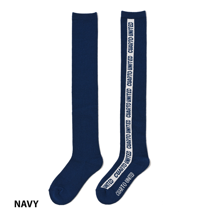 ニーハイソックス サイドロゴ ラインジャガード レディース クアルトユナイテッド ゴルフウェア 23SS | Cuarto UNITED | 02