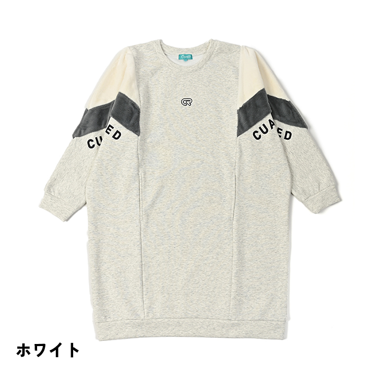 ファー切替ワンピース 裏起毛 サイドポケット 袖ロゴ レディース クアルトユナイテッド ゴルフウェア 25FW 新作 | Cuarto UNITED | 01