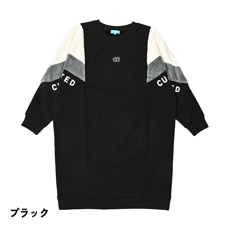 ファー切替ワンピース 裏起毛 サイドポケット 袖ロゴ レディース クアルトユナイテッド ゴルフウェア 25FW 新作 | Cuarto UNITED | 03