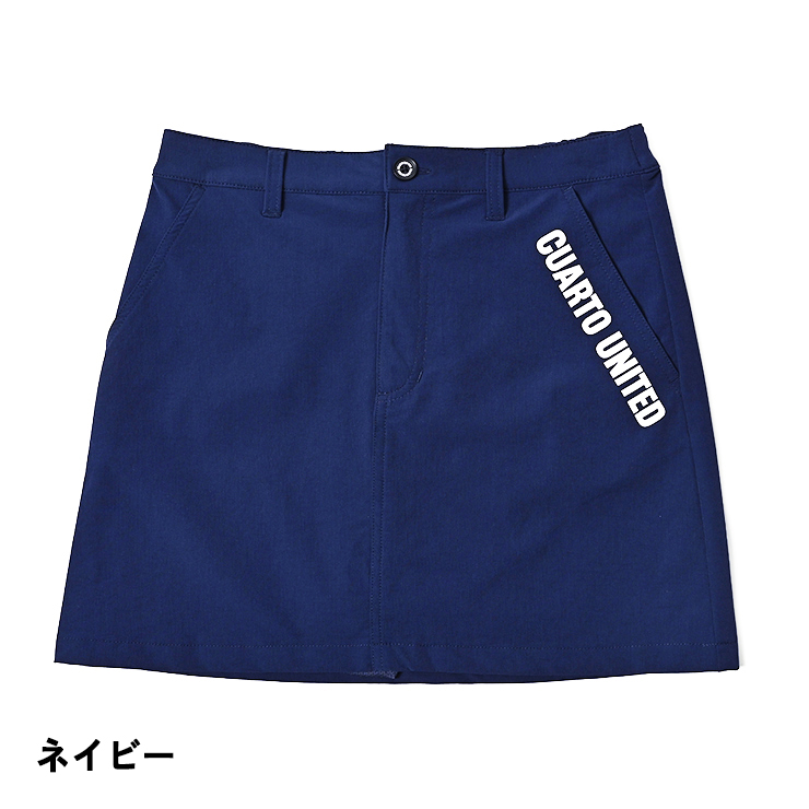 ナイロン台形スカート ポーチ付き サイドポケット スマイルマーク レディース クアルトユナイテッド ゴルフウェア 25FW 新作 | Cuarto UNITED | 02