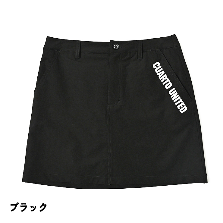 ナイロン台形スカート ポーチ付き サイドポケット スマイルマーク レディース クアルトユナイテッド ゴルフウェア 25FW 新作 | Cuarto UNITED | 03