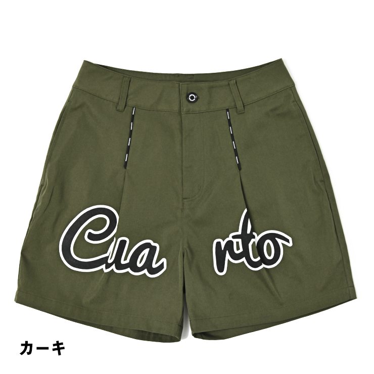 ショートパンツ タック入り フロントビッグロゴ レディース クアルトユナイテッド ゴルフウェア 24SS | Cuarto UNITED | 02