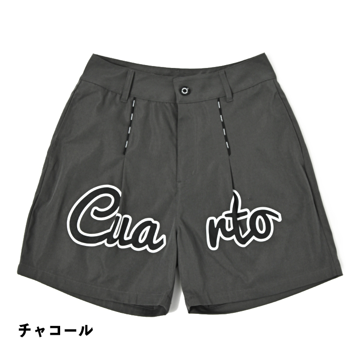 ショートパンツ タック入り フロントビッグロゴ レディース クアルトユナイテッド ゴルフウェア 24SS | Cuarto UNITED | 03