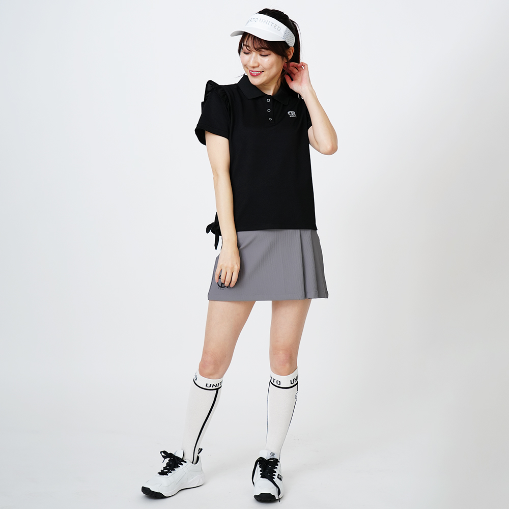 Cuarto UNITED（クアルトユナイテッド） ポロシャツ 半袖 肩フリル 裾