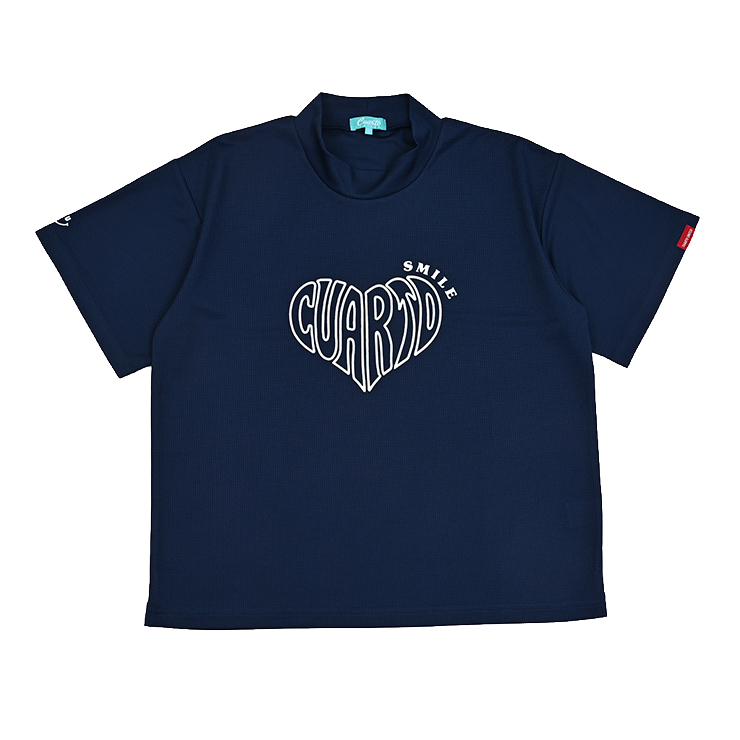 オーバーサイズモックネックシャツ 半袖 ハートロゴ レディース クアルトユナイテッド ゴルフウェア 26SS | Cuarto UNITED | 03