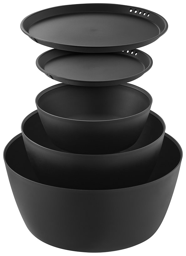 tower ボウル 耐熱 傾けて混ぜやすい調理ボウル 5点セット 電子レンジ