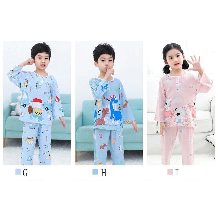 上質で快適 部屋着 春夏秋用 ルームウェア コットン 長袖 ズボン パジャマ 男の子 女の子 ２点セット 子供 セットアップ 寝巻き 可愛い 夏 ベビー 冷房対応 パジャマ カラー L