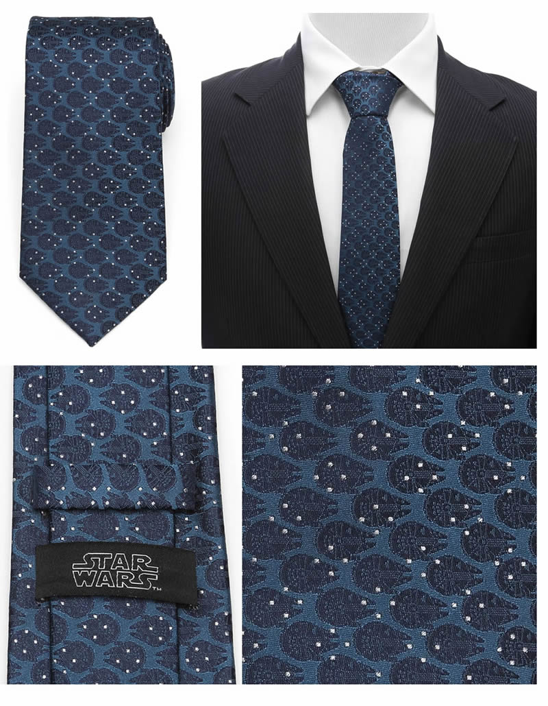 スターウォーズ ネクタイ ミレニアム ファルコン ドット ブルー Star