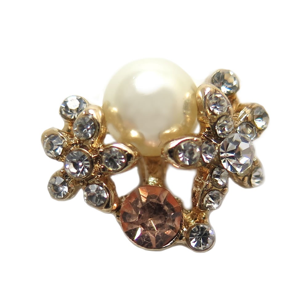 パール＆ストーン金属ボタン　BT-634 19mm |  | 01