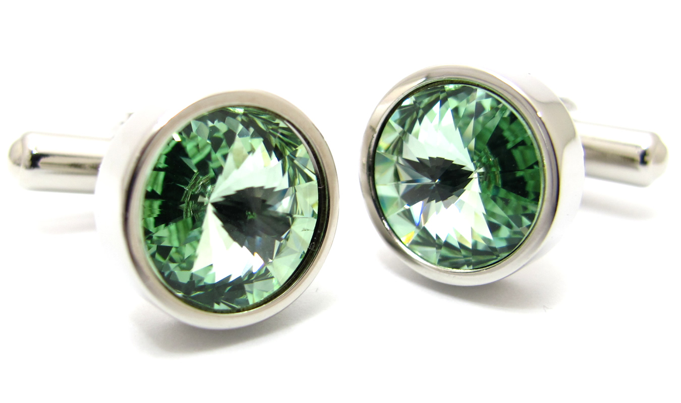 クリスタルガラス センプリチェ1カフス カフスボタン カフリンクス 男性 結婚式 プレゼント おしゃれ スーツ アクセサリ 好感度 目立つ カラバリ 日本製 | SWAROVSKI | 18