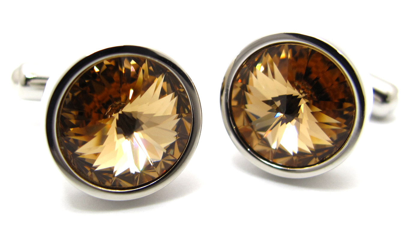 クリスタルガラス センプリチェ1カフス カフスボタン カフリンクス 男性 結婚式 プレゼント おしゃれ スーツ アクセサリ 好感度 目立つ カラバリ 日本製 | SWAROVSKI | 09