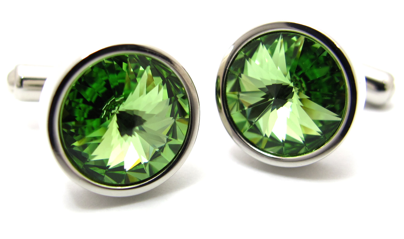 クリスタルガラス センプリチェ1カフス カフスボタン カフリンクス 男性 結婚式 プレゼント おしゃれ スーツ アクセサリ 好感度 目立つ カラバリ 日本製 | SWAROVSKI | 14