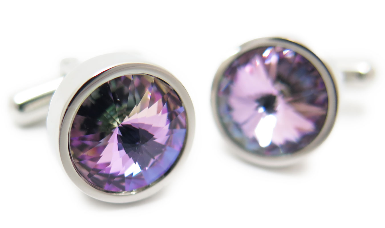 クリスタルガラス センプリチェ1カフス カフスボタン カフリンクス 男性 結婚式 プレゼント おしゃれ スーツ アクセサリ 好感度 目立つ カラバリ 日本製 | SWAROVSKI | 23