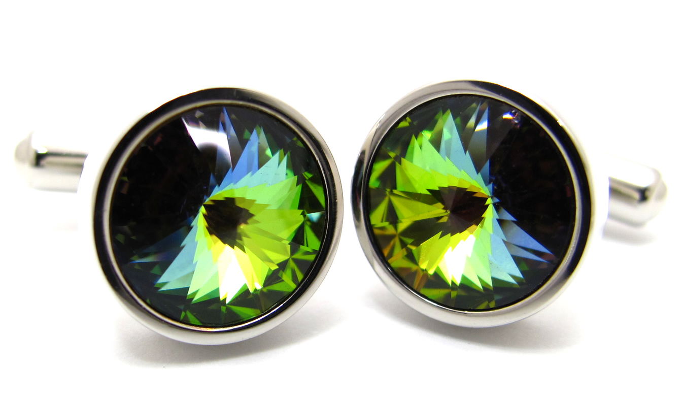クリスタルガラス センプリチェ1カフス カフスボタン カフリンクス 男性 結婚式 プレゼント おしゃれ スーツ アクセサリ 好感度 目立つ カラバリ 日本製 | SWAROVSKI | 20