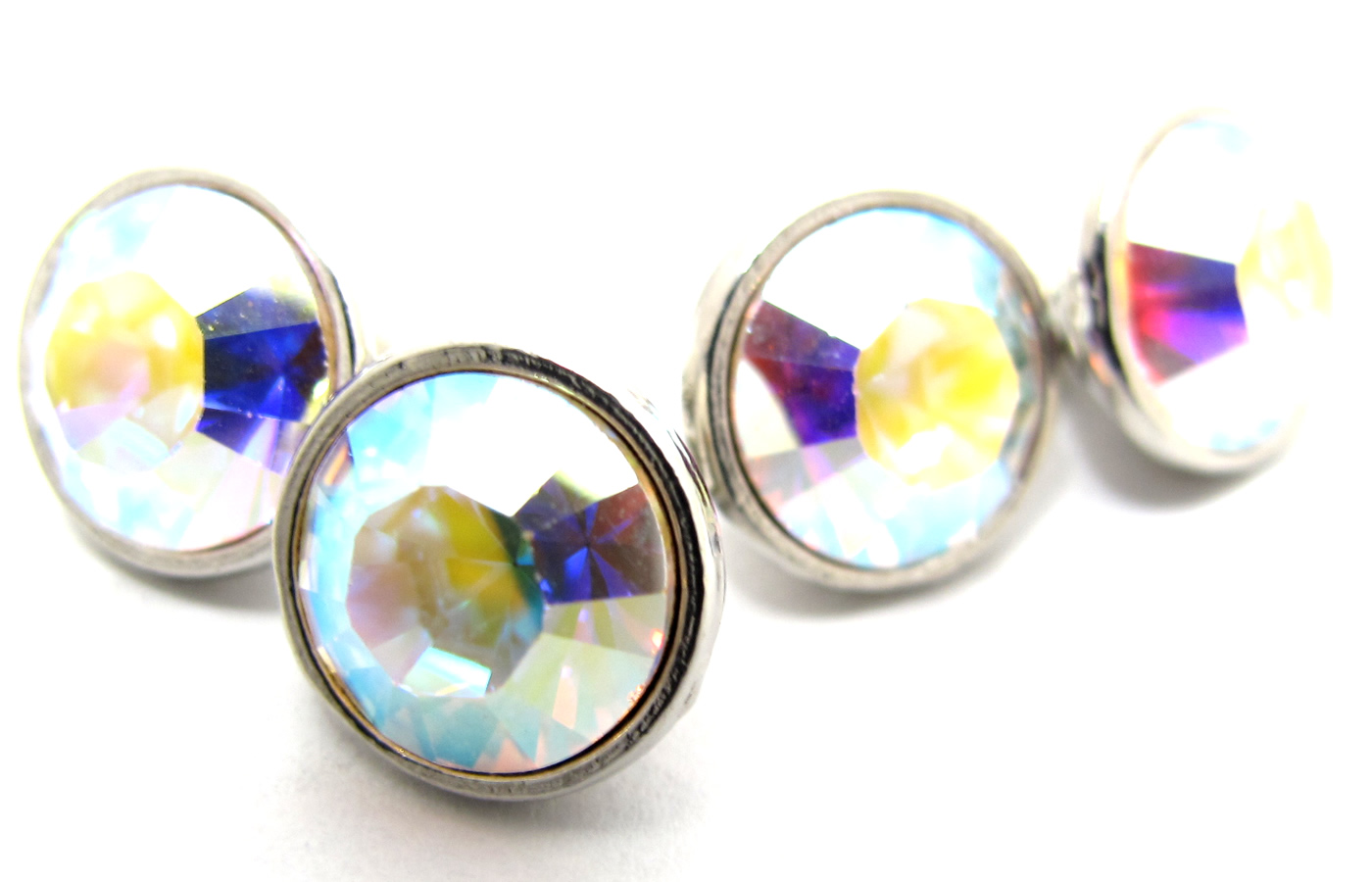 クリスタル ガラス ダブル 9mm カフス カフスボタン カフリンクス カラー 豊富 シンプル 小さめ クリスマス 爆買 | SWAROVSKI | 12