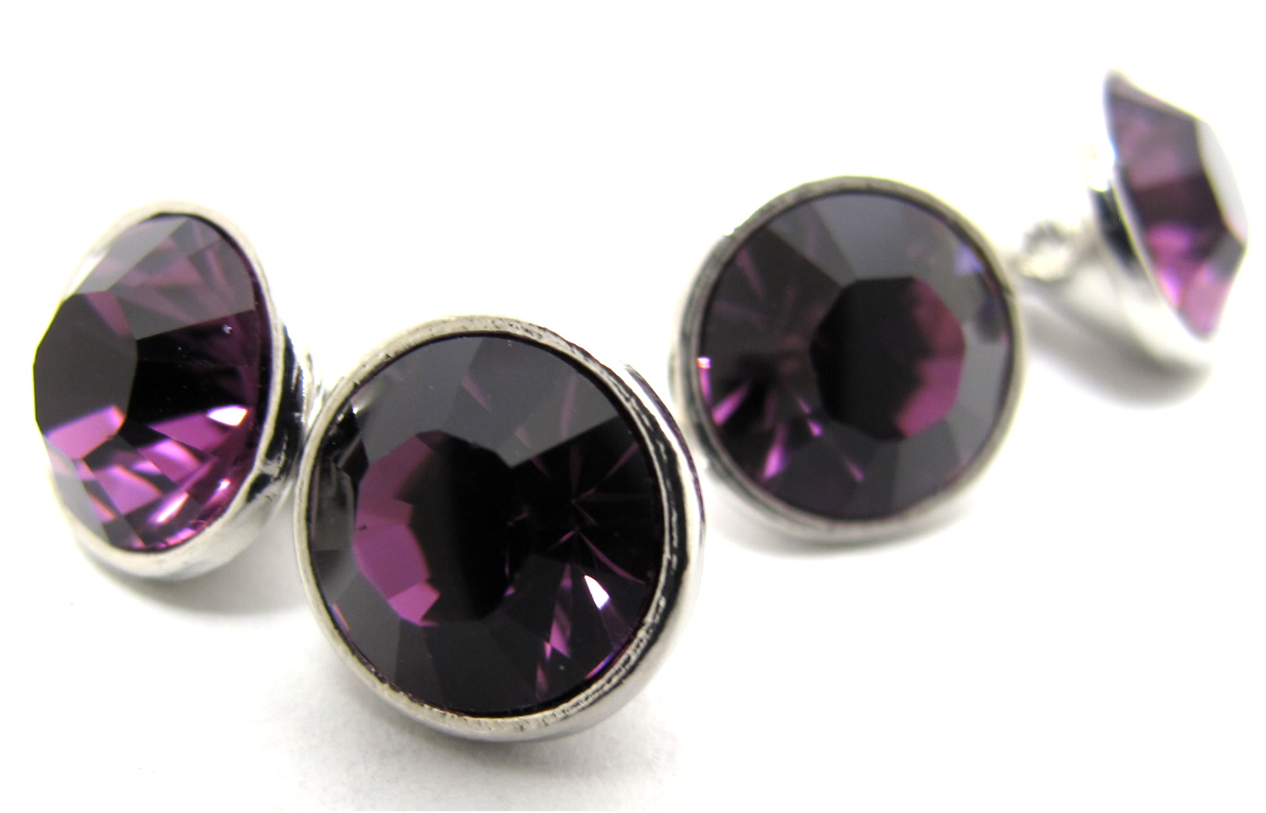 定番の冬ギフト クリスタル SWAROVSKI ガラス カフスボタン カフス 9mm ダブル アクセサリー