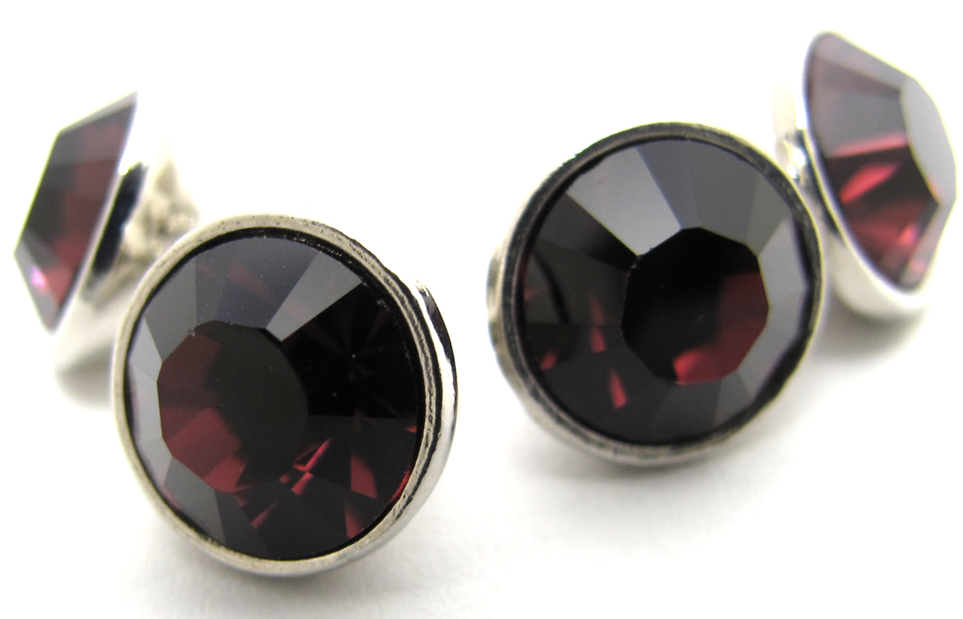 クリスタル ガラス ダブル 9mm カフス カフスボタン カフリンクス カラー 豊富 シンプル 小さめ クリスマス 爆買 | SWAROVSKI | 21