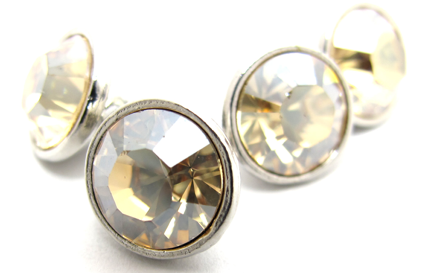 クリスタル ガラス ダブル 9mm カフス カフスボタン カフリンクス カラー 豊富 シンプル 小さめ クリスマス 爆買 | SWAROVSKI | 08