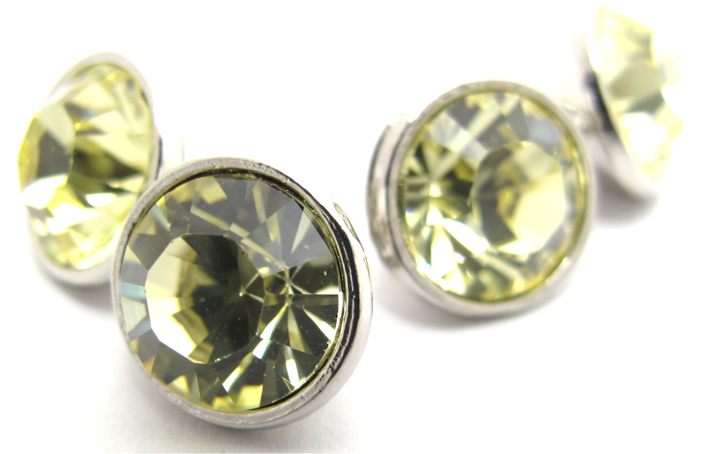 クリスタル ガラス ダブル 9mm カフス カフスボタン カフリンクス カラー 豊富 シンプル 小さめ クリスマス 爆買 | SWAROVSKI | 18