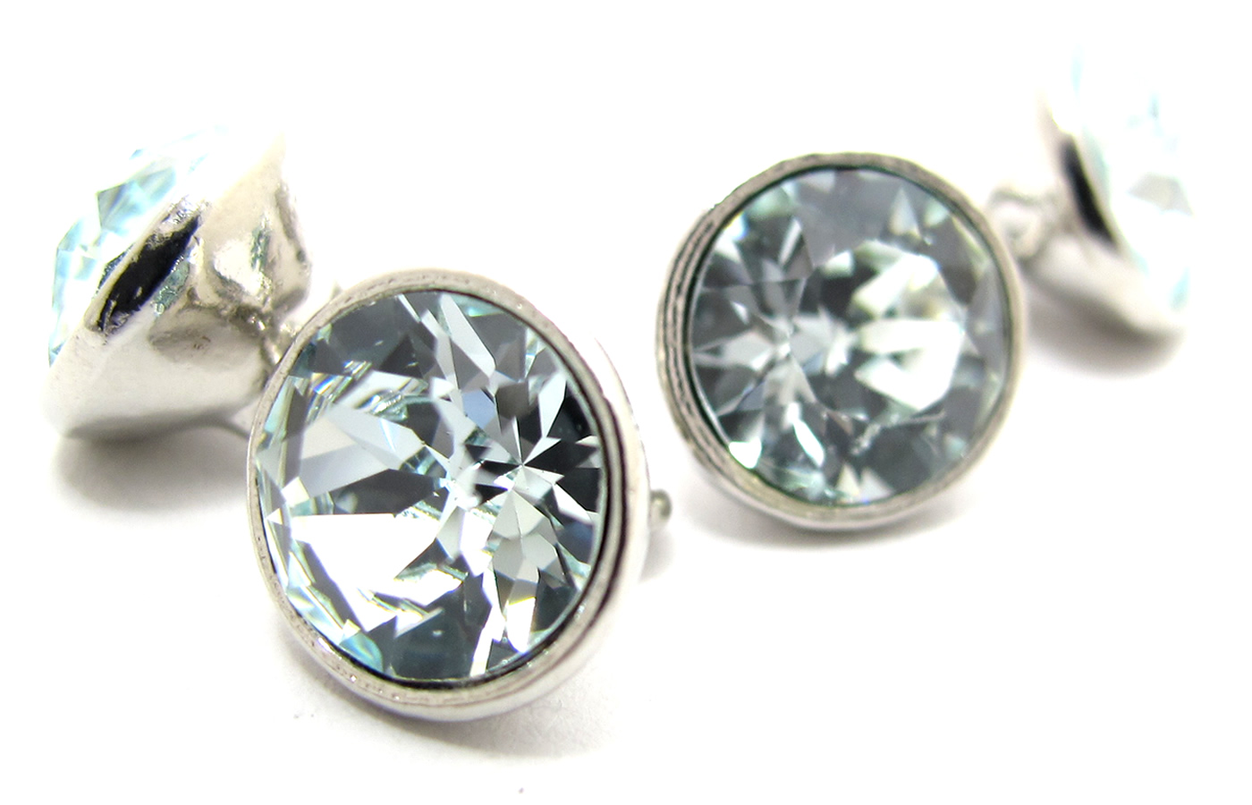 クリスタル ガラス ダブル 9mm カフス カフスボタン カフリンクス カラー 豊富 シンプル 小さめ クリスマス 爆買 | SWAROVSKI | 28