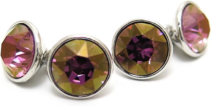 クリスタル ガラス ダブル 9mm カフス カフスボタン カフリンクス カラー 豊富 シンプル 小さめ クリスマス 爆買 | SWAROVSKI | 16