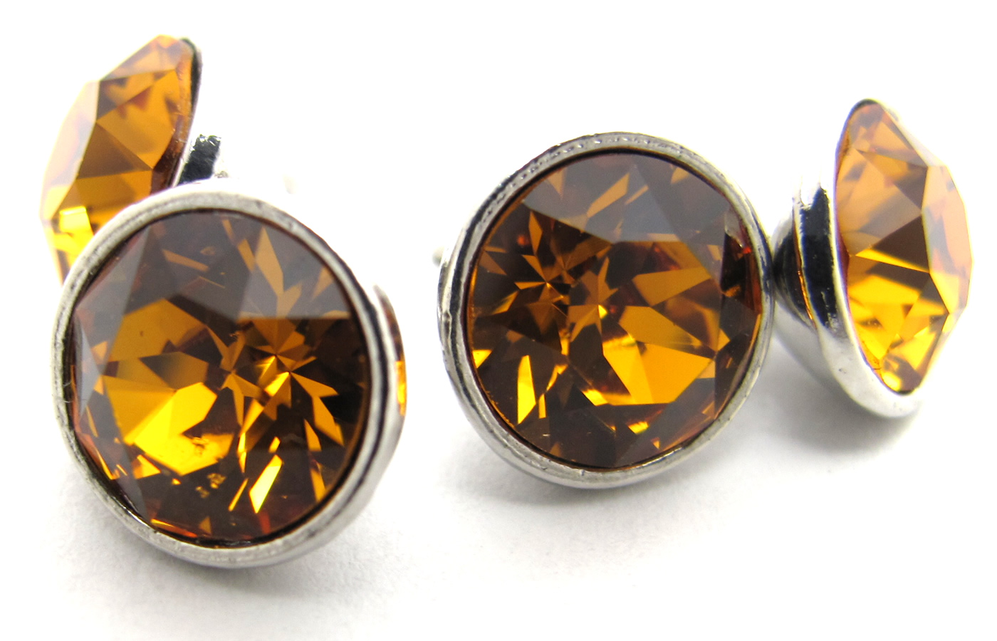 クリスタル ガラス ダブル 9mm カフス カフスボタン カフリンクス カラー 豊富 シンプル 小さめ クリスマス 爆買 | SWAROVSKI | 27