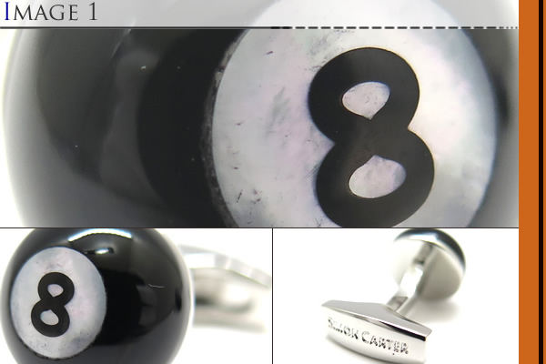 scc7 サイモンカーター カフリンクス 黒オニキス×白蝶貝