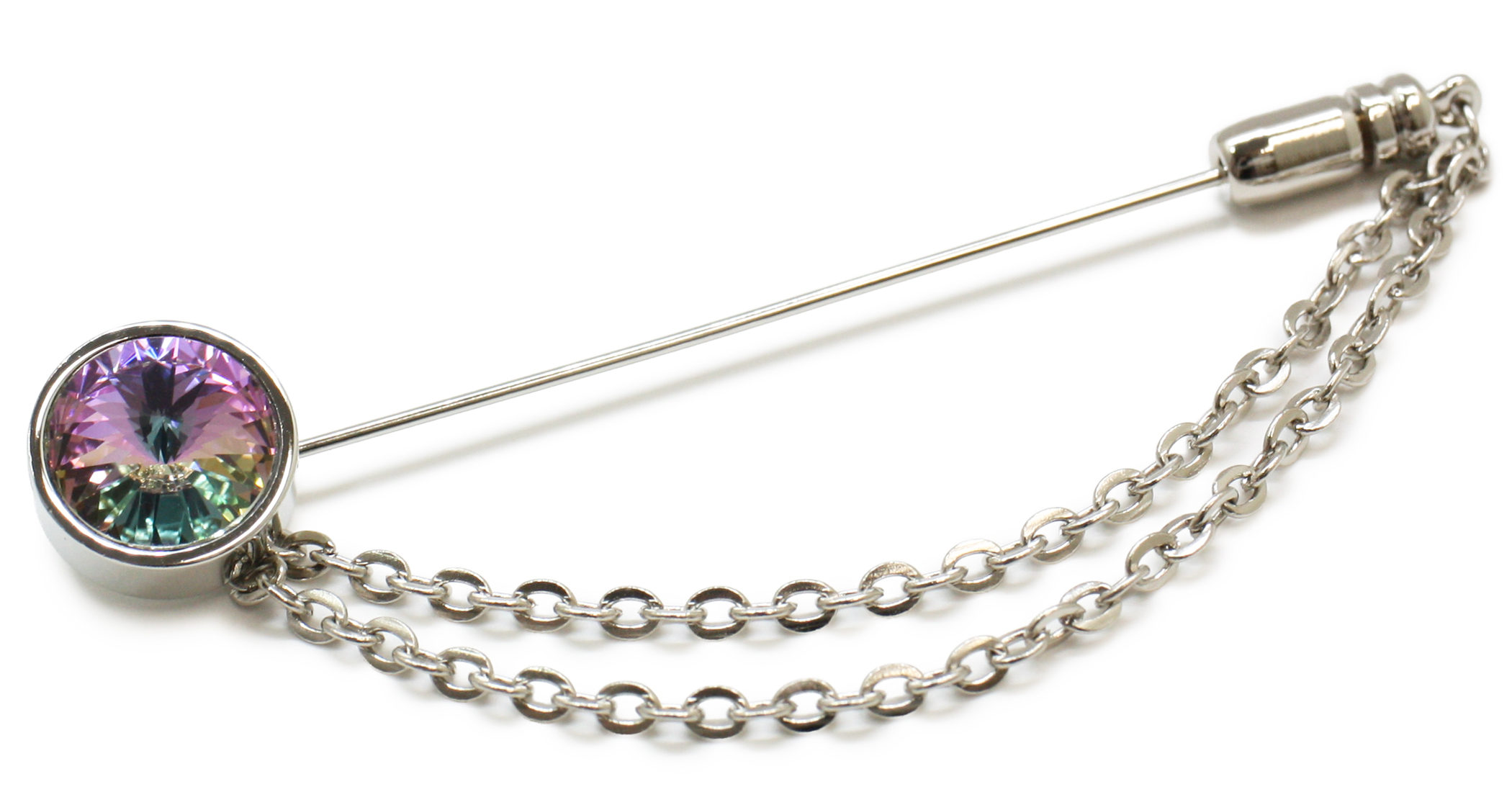 クリスタルガラス センプリチェ ラペルピン（スティック型） ピンズ ブローチ ストーン 日本製 父の日 爆買 | SWAROVSKI | 23