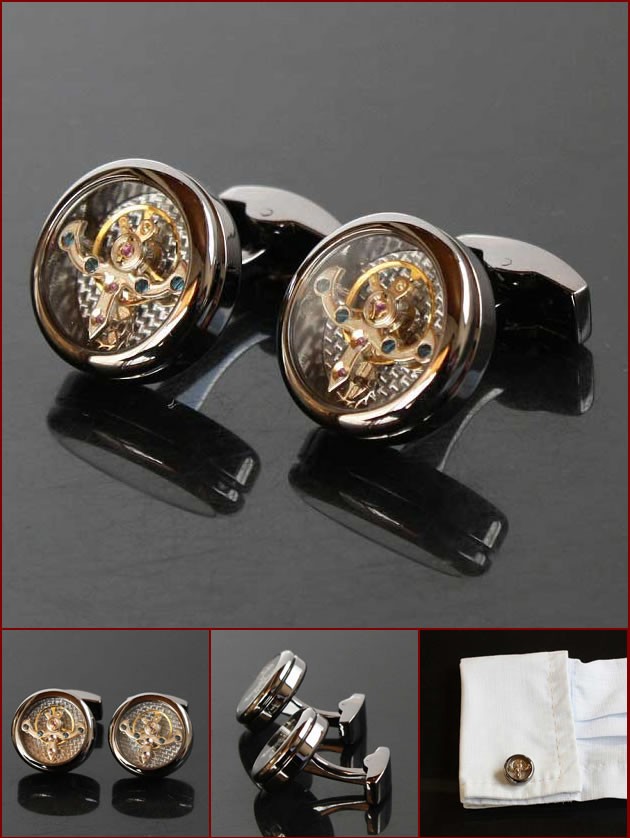 カフス カフスボタン ガンメタムーブメントデザイン : 鎌倉カフス工房