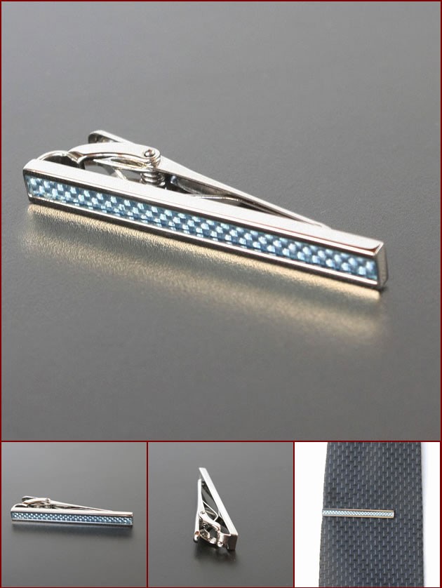 タイバー エリザベスパーカー ブルーカーボンファイバーネクタイピン