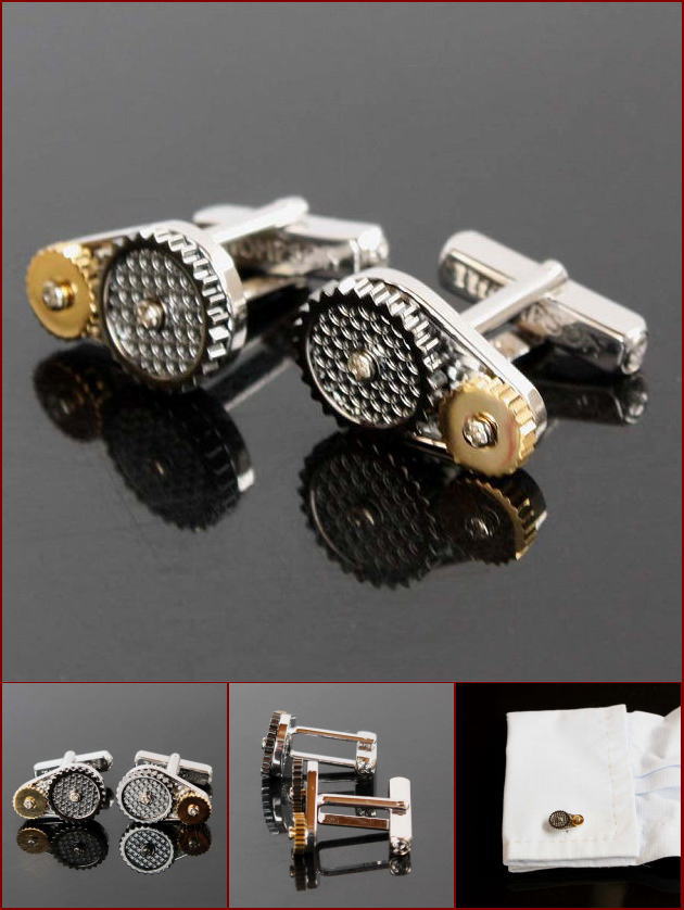 カフス カフスボタン トンプソン・シルバータービンホイール : 鎌倉