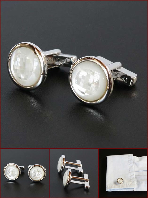 トンプソン・MOPラウンドチェックカフスボタン（カフリンクス） : 鎌倉