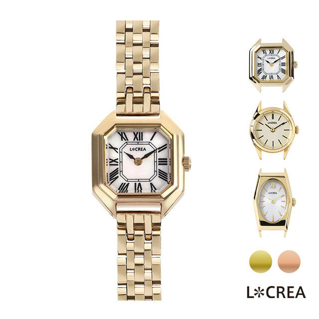 ① リアクレア 腕時計 ウォッチ ステンレスベルト レディース ピンク