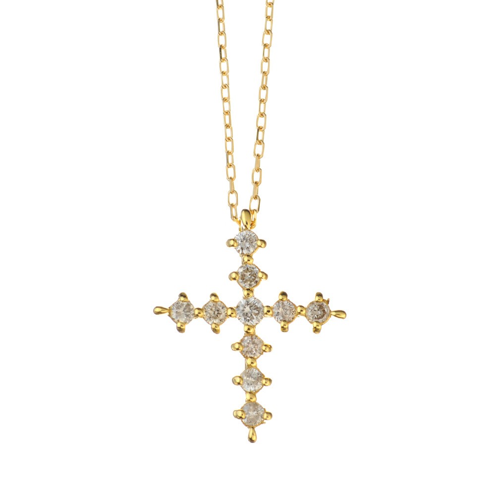 クロス ネックレス K18 18金 18k ゴールド ダイヤモンド ダイヤ レディース ダイヤモンドネックレス K18 Star Cross Mcu 0531 Cullent 通販 Yahoo ショッピング