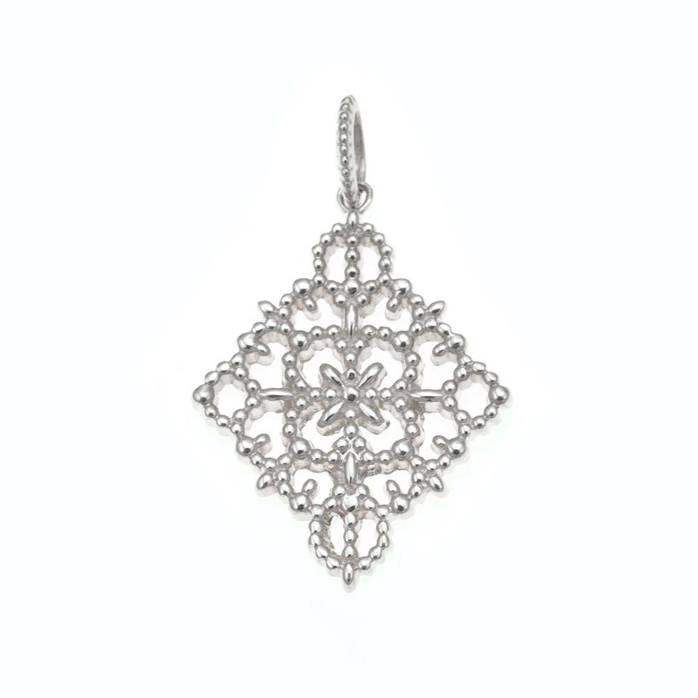 ペンダントトップ K18 18金 18k ゴールド チャーム レディース　ジュエリー　アクセサリー　おしゃれ K18チャーム rhombus lace | cullent | 03