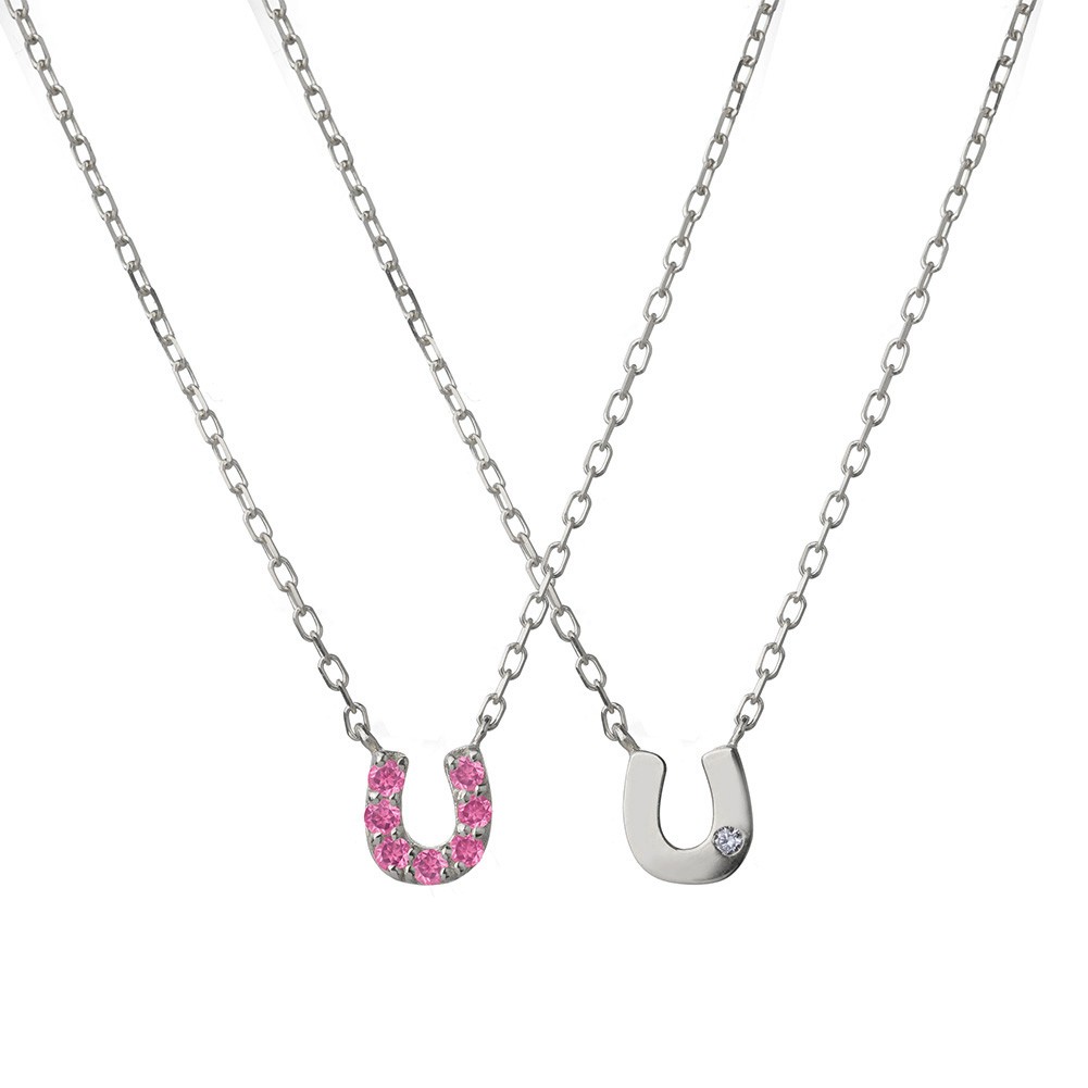 ネックレス ペンダント プラチナ pt900 誕生石 ルビー サファイア プラチナ誕生石ネックレス birth-horseshoe | cullent | 09