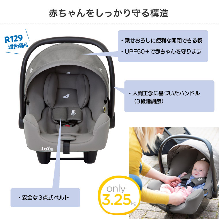 ベビーシート 2カ月 レンタル ： Joie i-Snug ISOFIX対応ベース付