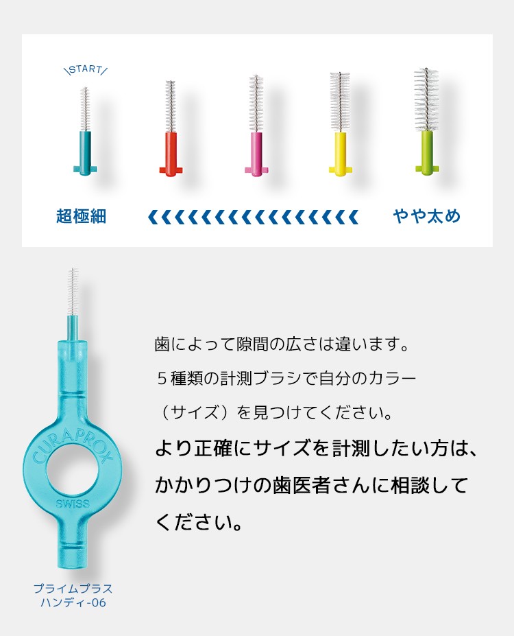 クラプロックス 歯間ブラシ CSプライムスタート ブルー CPS 06